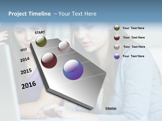 Teamwork Colorful Female PowerPoint Template