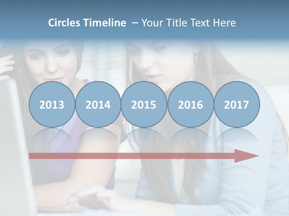 Teamwork Colorful Female PowerPoint Template