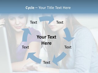 Teamwork Colorful Female PowerPoint Template