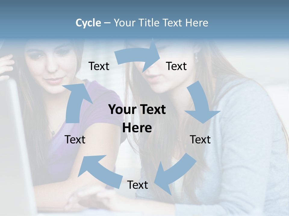 Teamwork Colorful Female PowerPoint Template