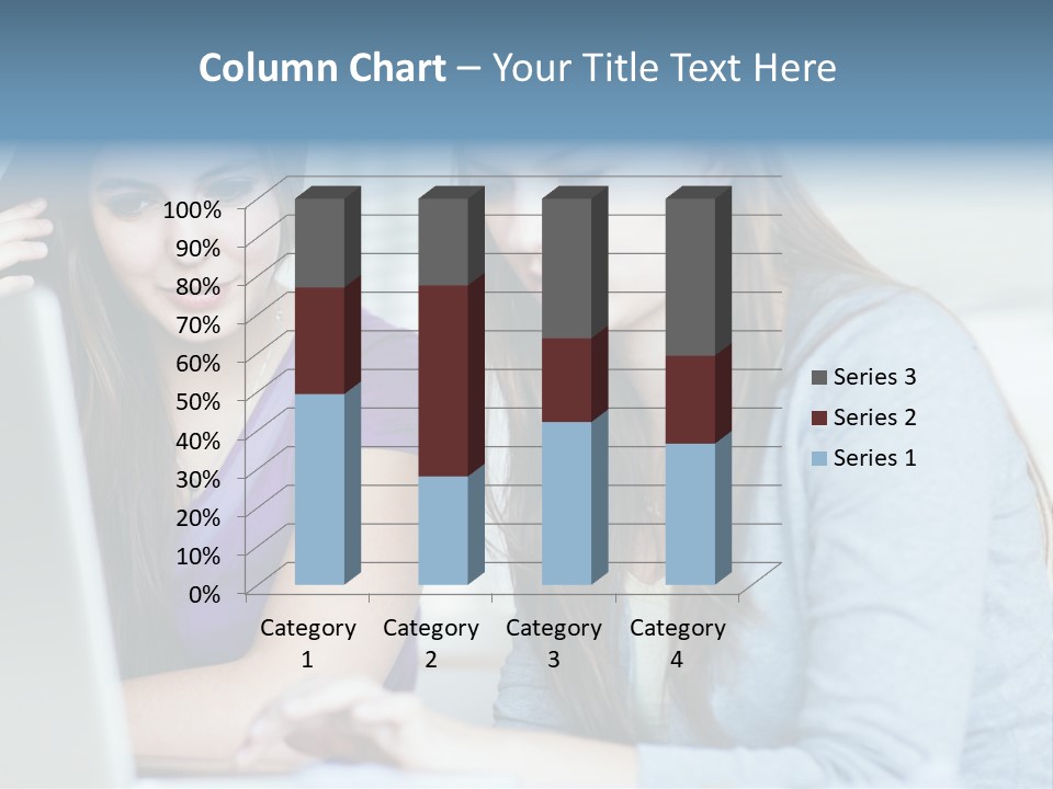 Teamwork Colorful Female PowerPoint Template