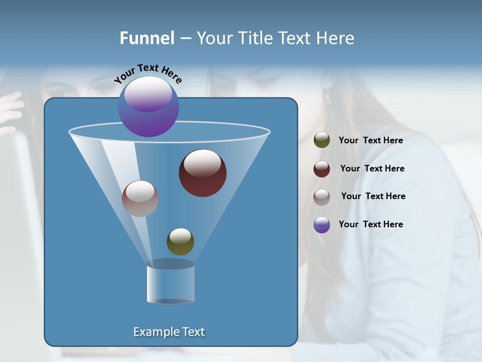 Teamwork Colorful Female PowerPoint Template