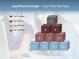 Teamwork Colorful Female PowerPoint Template