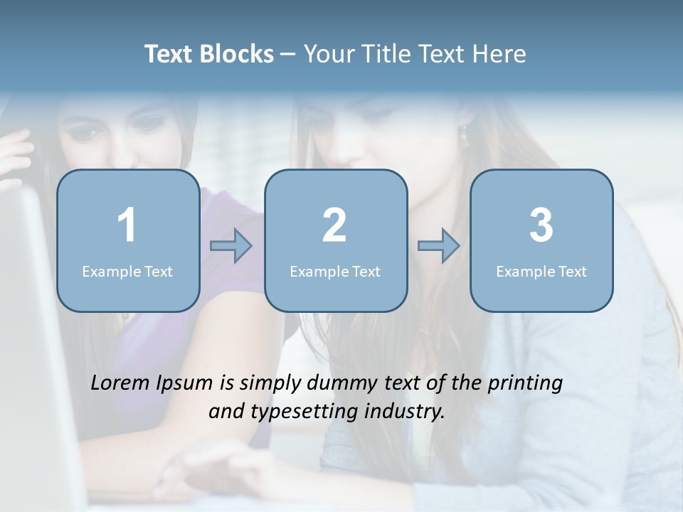 Teamwork Colorful Female PowerPoint Template