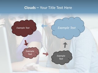 Teamwork Colorful Female PowerPoint Template