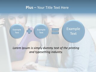 Teamwork Colorful Female PowerPoint Template