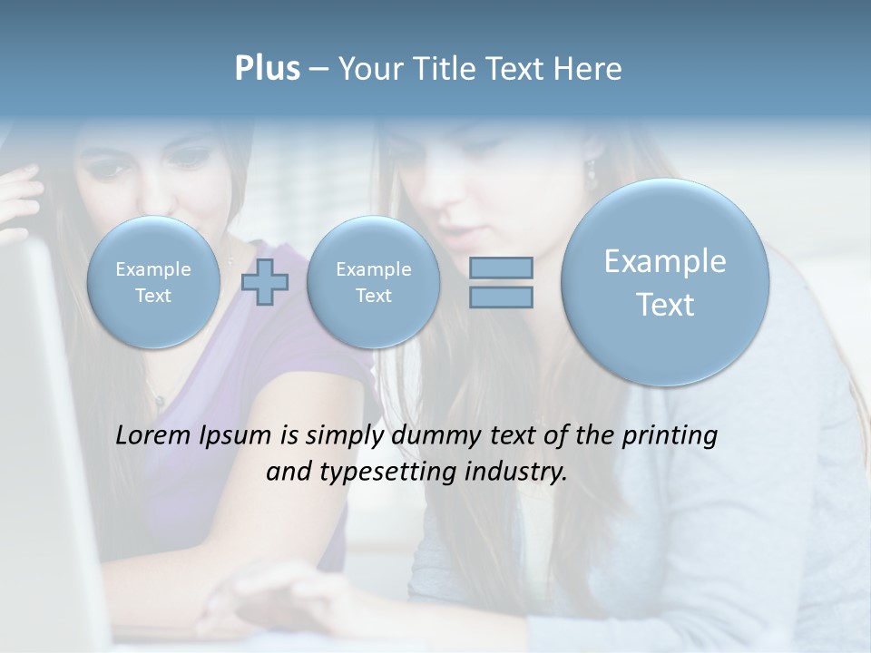 Teamwork Colorful Female PowerPoint Template