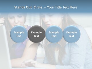 Teamwork Colorful Female PowerPoint Template