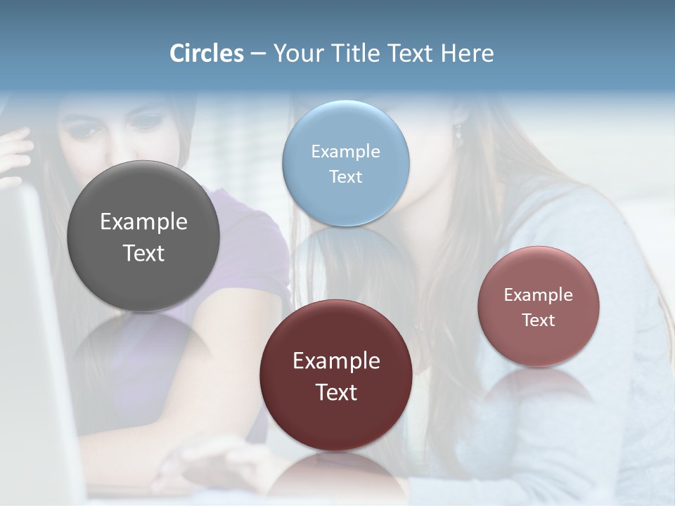Teamwork Colorful Female PowerPoint Template