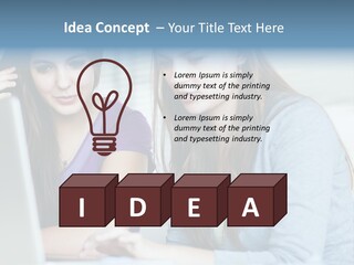 Teamwork Colorful Female PowerPoint Template
