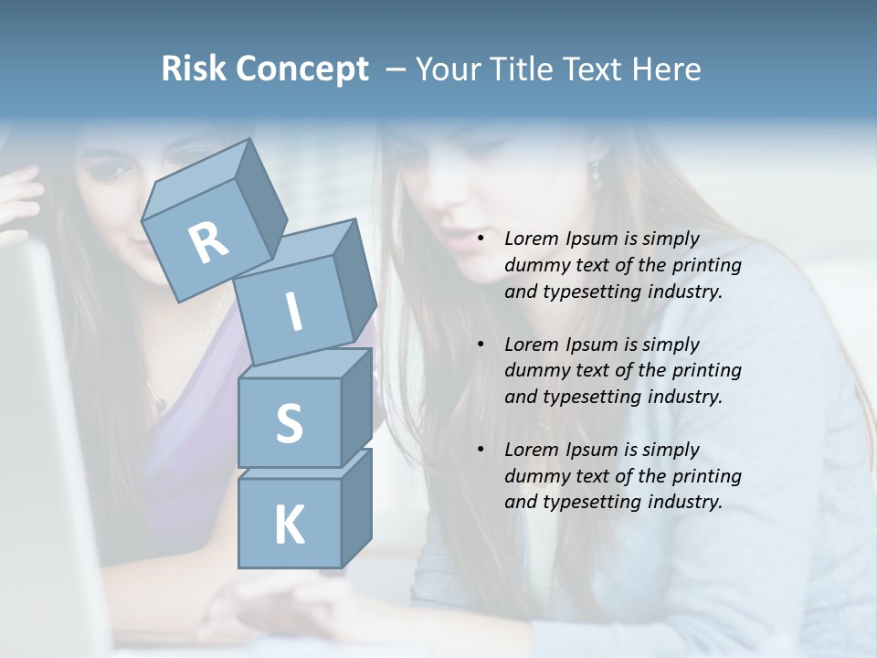 Teamwork Colorful Female PowerPoint Template