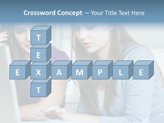 Teamwork Colorful Female PowerPoint Template