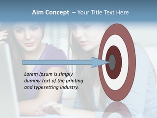 Teamwork Colorful Female PowerPoint Template