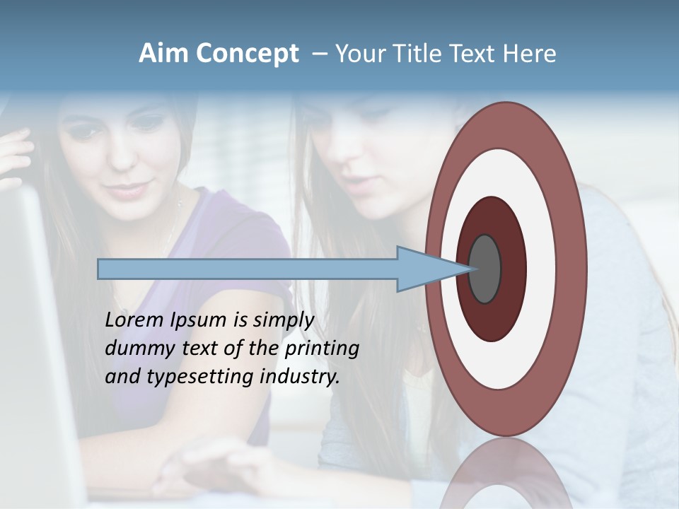 Teamwork Colorful Female PowerPoint Template