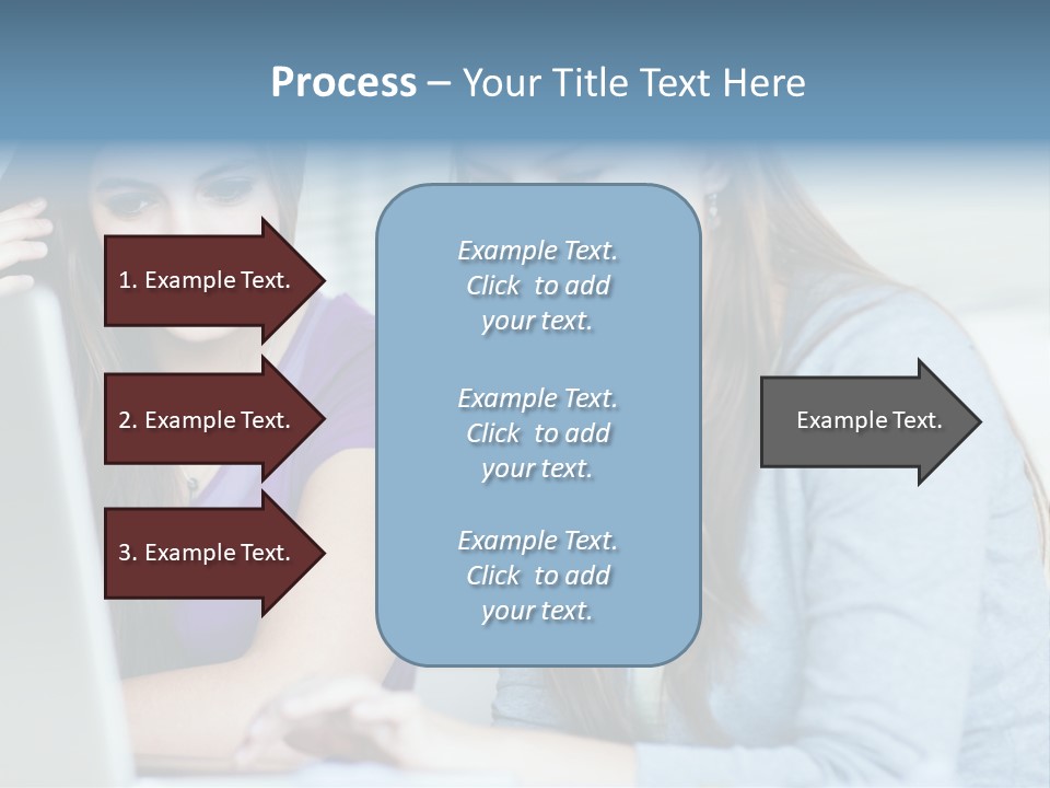 Teamwork Colorful Female PowerPoint Template