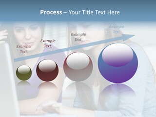 Teamwork Colorful Female PowerPoint Template