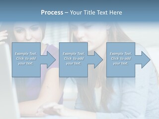 Teamwork Colorful Female PowerPoint Template