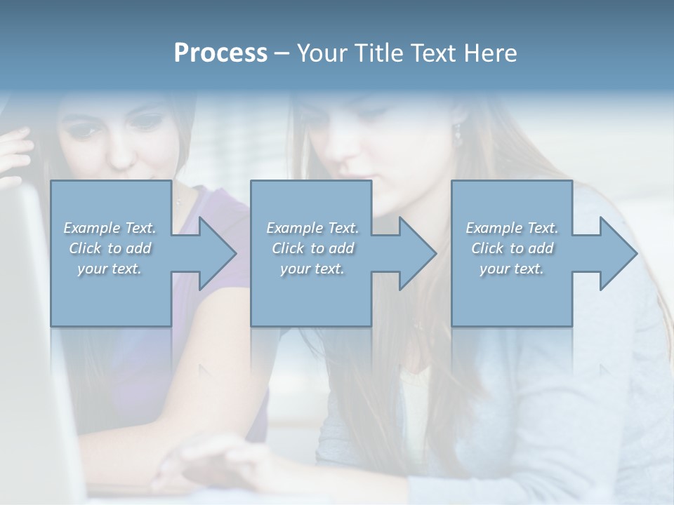 Teamwork Colorful Female PowerPoint Template