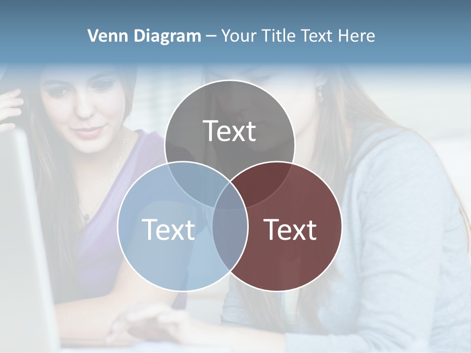 Teamwork Colorful Female PowerPoint Template