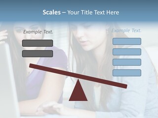 Teamwork Colorful Female PowerPoint Template