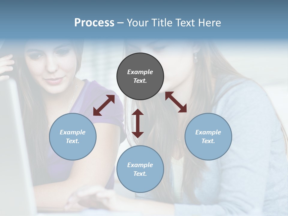 Teamwork Colorful Female PowerPoint Template
