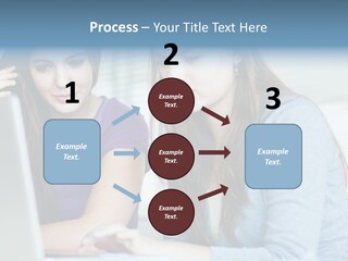 Teamwork Colorful Female PowerPoint Template