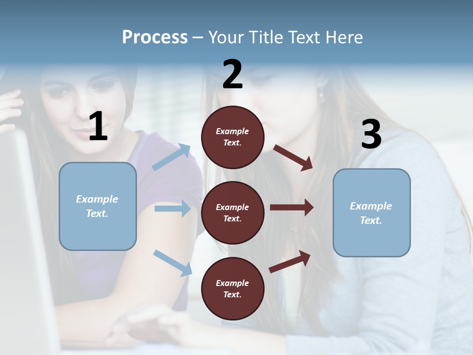 Teamwork Colorful Female PowerPoint Template