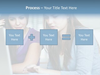 Teamwork Colorful Female PowerPoint Template