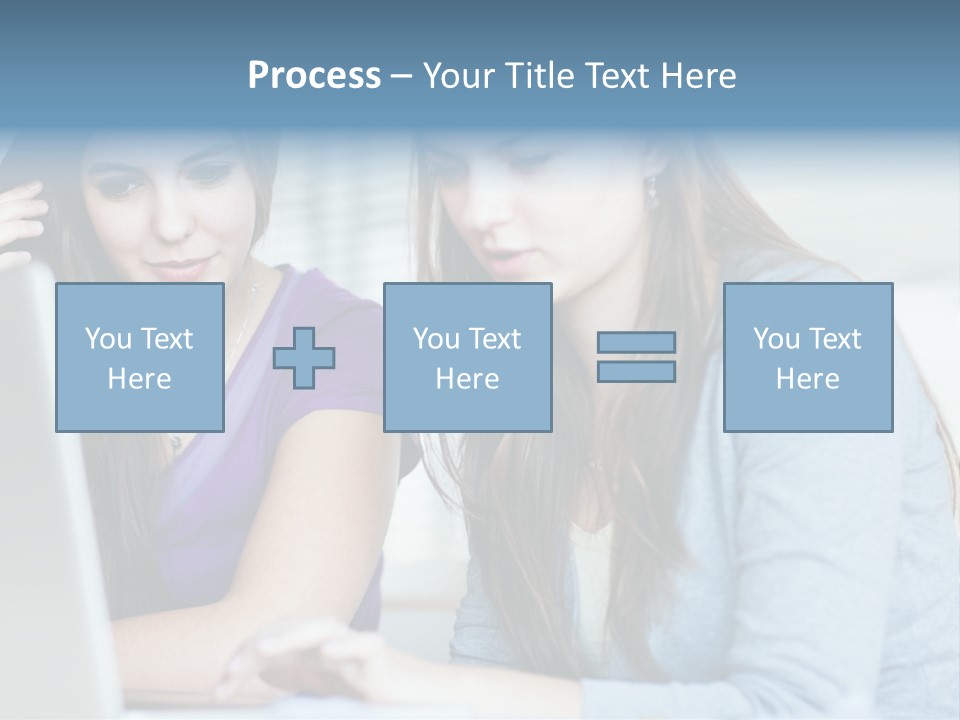 Teamwork Colorful Female PowerPoint Template