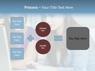 Teamwork Colorful Female PowerPoint Template