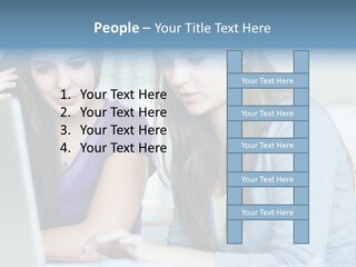 Teamwork Colorful Female PowerPoint Template