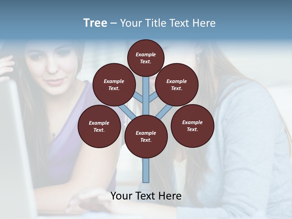 Teamwork Colorful Female PowerPoint Template