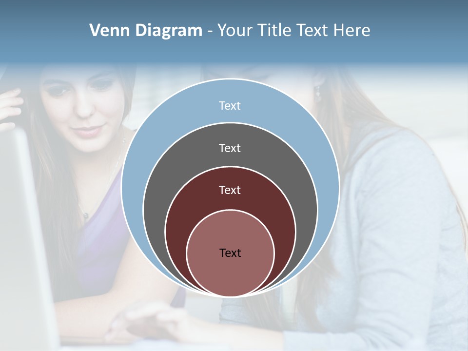 Teamwork Colorful Female PowerPoint Template