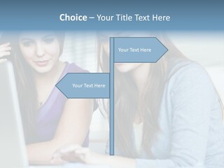 Teamwork Colorful Female PowerPoint Template