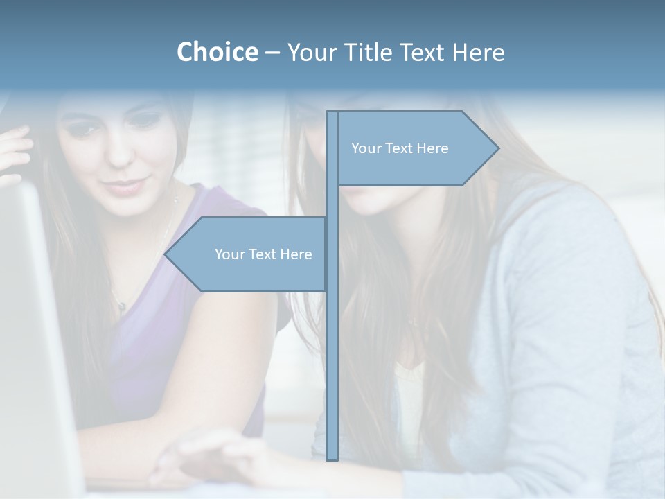 Teamwork Colorful Female PowerPoint Template
