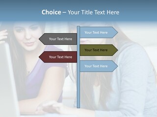 Teamwork Colorful Female PowerPoint Template