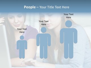 Teamwork Colorful Female PowerPoint Template