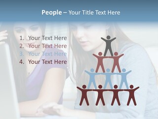 Teamwork Colorful Female PowerPoint Template