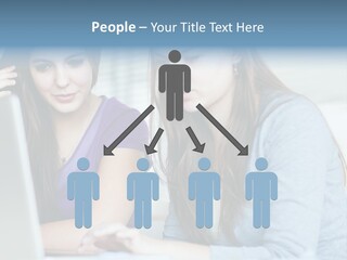 Teamwork Colorful Female PowerPoint Template