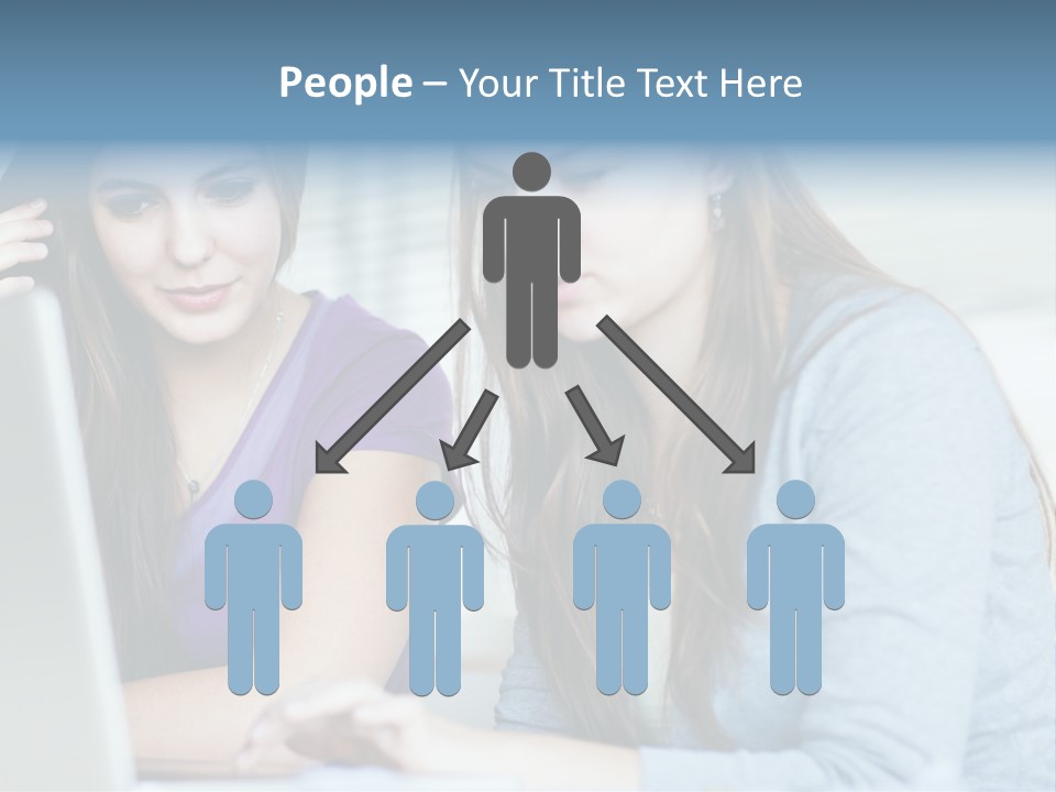Teamwork Colorful Female PowerPoint Template