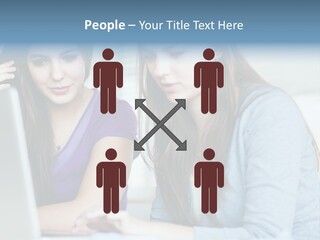 Teamwork Colorful Female PowerPoint Template