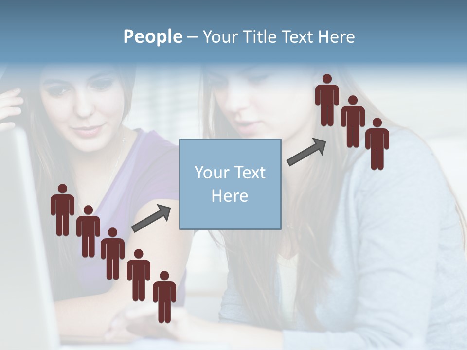 Teamwork Colorful Female PowerPoint Template