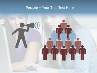 Teamwork Colorful Female PowerPoint Template