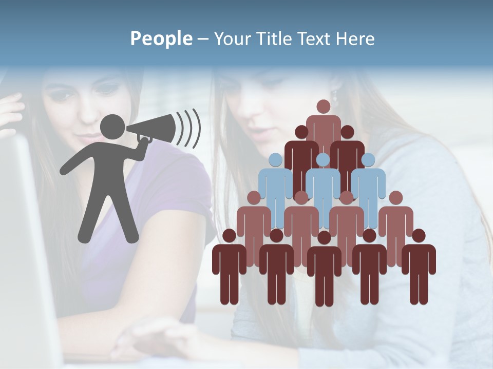 Teamwork Colorful Female PowerPoint Template