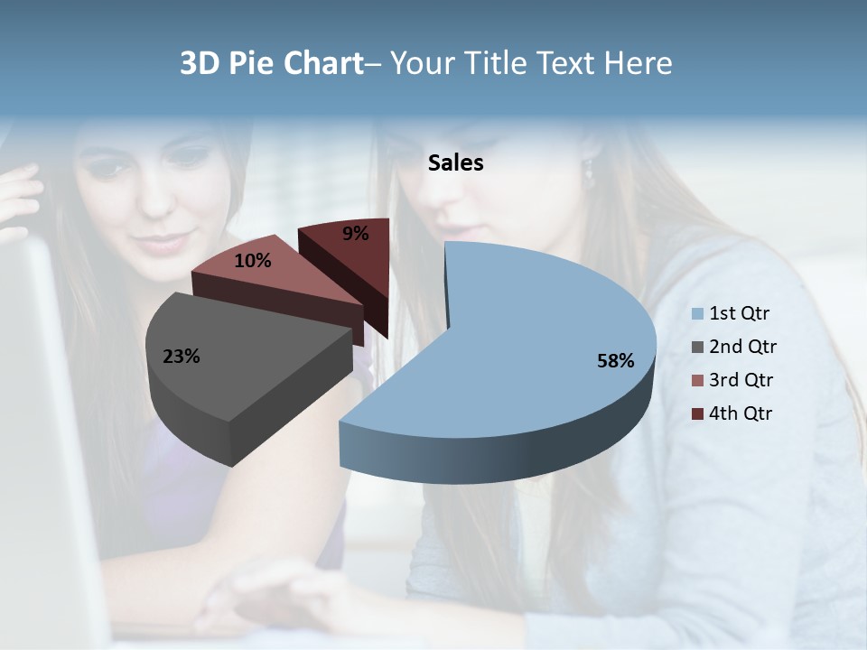 Teamwork Colorful Female PowerPoint Template