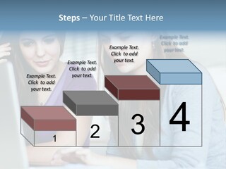 Teamwork Colorful Female PowerPoint Template