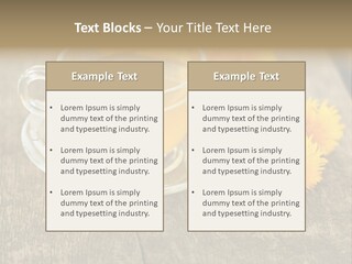A Cup Of Tea With Dandelions On A Wooden Table PowerPoint Template