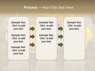 A Cup Of Tea With Dandelions On A Wooden Table PowerPoint Template