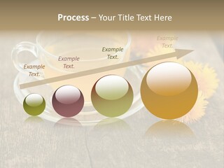 A Cup Of Tea With Dandelions On A Wooden Table PowerPoint Template