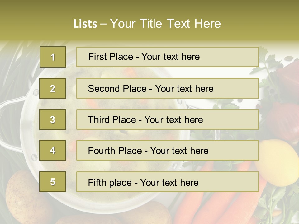 Lunch Cooking Ingredient PowerPoint Template